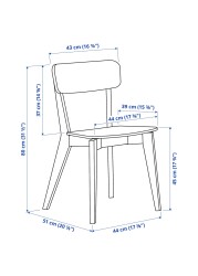 RÖNNINGE / LISABO Table and 4 chairs