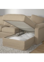 GRÖNLID Crnr sofa-bed, 5-seat w chaise lng