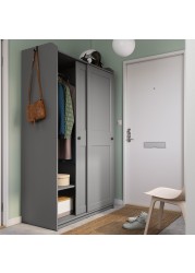 HAUGA Wardrobe with sliding doors