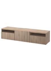 BESTÅ TV bench with drawers and door