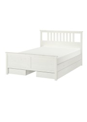 HEMNES Bed frame with 4 storage boxes