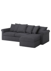 GRÖNLID Cover 3-seat sofa-bed w chaise lng