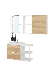 ENHET / TVÄLLEN Bathroom furniture, set of 18