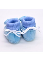 2022 New Winter Baby Shoes Infant Cotton Shoes Warm Shoes Plush Thick Medium High Tube Sock Baby Toddler Shoes Soft Shoes