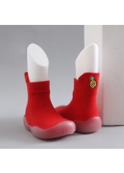 Children Anti-Slip Shoes Newborn Baby Girl Cotton Non-Slip Floor Socks Baby Boy Rubber Sole Cartoon Indoor Socks Infant Shoes