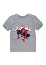 Pure cotton cartoon Disney Spiderman print boy T-shirt cotton short-sleeved children's clothing summer kids boy girl T-shirt