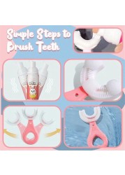 Baby Toothbrush U Shape 360 ​​Degree Teether Infant Toothbrush Silicone Toddler Toddler Toothbrush Oral Care Cleaning