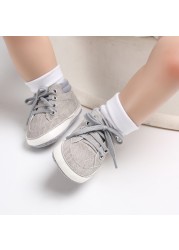 Baby Boys Shoes Newborn Baby Crib Casual Cotton Non-slip PU Leather First Walkers Loafers