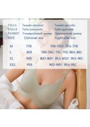 Seamless Nursing Bra for Women Ultra Comfort Support Breastfeeding Vest Bralette Wireless Removable Bra Pads V-Neck Clothes