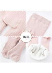 LAUDKA 6M-12Years Winter Underwear For Girls Fashion Kids Pantyhose Children Warm Snow Pantyhose 2021 New