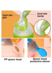 Newborn Baby Feeding Bottle 90ml Silicone Squeeze Spoon Milk Bottle Baby Training Nutrition Supplement