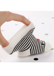 Spring Autumn Baby Cotton Socks Soft Cute Love Mama Girls Boys Floor Socks for 0-6 Months Newborn Baby Stripe Newborn Stuff