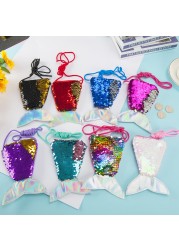 Girls Little Mermaid Party Accessories Necklace Ring Earrings Bracelet Kids Toy Birthday Gift Magic Embroidery Shoulder Bag Headband