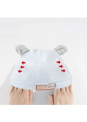 Baby Cotton Hat Cute Bear Ears Boys Girls Cap Newborn Infant Solid Color Cap for Boys Girls Shower Gifts Clothing Accessories