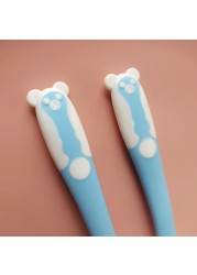 2pcs/set Baby Twist Spoon Fork Set Portable Baby Training Utensils Baby Tableware Bendable Adjustable Cartoon Curved Spoon Fork