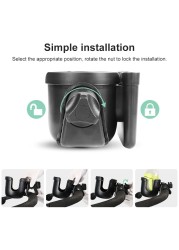 New Baby Stroller Cup Holder With Cell Phone Bag 2-in-1 Universal ABS Plastic Pram Baby Bottle Water Cup Holder