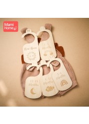 5pcs/7pcs Wooden Baby Wardrobe Clothes Dividers Organizers Newborn Growth Anniversary for Newborn to Toddler Girl Boy Baby Goods