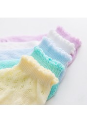 5pairs/pack Newborn Baby Socks Summer Thin Mesh Baby Socks for Girls Cotton Infant Baby Boy Socks Casual Sports Style 2020 New