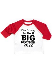I'm Going To Be A Big Brother/Sister 2022 Kids Boys Girls Long Sleeve Tops Brothers Siters Family Looking T-shirts Drop Ship