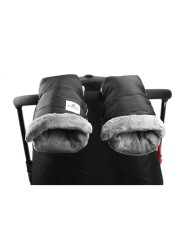 2pcs Winter Warm Stroller Gloves Waterproof Gloves Stroller Accessory Stroller Mitten Winter Warm Pram Gloves Hand Muff Mitten Baby
