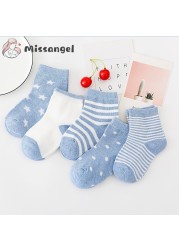 5pairs/lot 2022 Baby Socks for Kids Girls Boy Cotton Stripe Cartoon Animals Summer Baby Knitwear Socks Newborn Baby Clothes