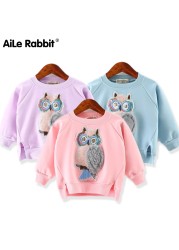 Girls Autumn Fashion Long Sleeve Sweater Cartoon Owl Fashion T-shirt Children's Clothing Children's Clothing