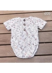 Newborn photography props, handmade knitted jumpsuit