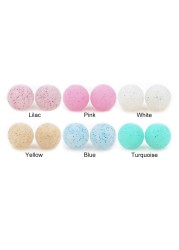 Chenkai 100pcs 12mm Silicone Beads Round Shape Beads BPA Free Teething Infant Chew Doll Pendant Pacifier Toy Accessories
