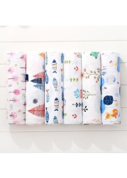 120cm*110cm 2 Layer Muslin Blanket Muslin Bamboo Baby Swaddle Blankets Newborn Baby Muslin Battaniye