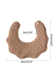 360 Degree Rotation Baby Burp Cloth Flower Shape Feeding Bib Bandana Scarf 5 Layers Pure Cotton Absorbent Saliva Towel