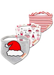 3pcs Organic Cotton Baby Gauze Scarf Burp Cloth Bandana Bibs Newborn Baby Boy Infant Girl Toddler Winter Scarf Waterproof Bib