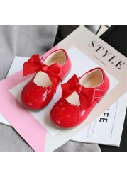 Girls Leather Shoes Princess Dress Single Shoes Kids 2021 Pu Autumn Toddler Sneakers Sandals Toddler Breathable Casual School