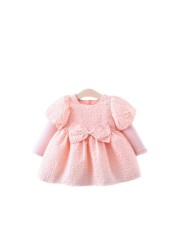 Girls Long Sleeve Autumn Children's Clothing Princess Dress for Kids Newborn Baby Dresses Baby Girls Clothes 1-4 Years