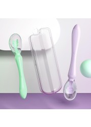 Newborn Baby Spoon Soft Silicone Temperature Sensor Spoon Baby Cutlery Training Spoon Infant Feeding Tools