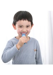 Automatic Ultrasonic Kids U Shape Vibration Silicone Electric Toothbrush Waterproof Children Toothbrush 2 Replaceable Heads