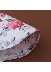 1PC Spring Summer Baby Cotton Floral Printing Sun Hat Infant Wide Brimmed Bonnet Outdoor UV Protection Beach Bucket