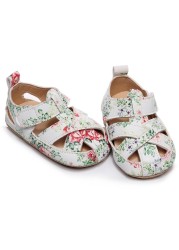 Summer Infant Sandals Children Kids Baby Girls Boys Hollow Out Cross Strap Leather Beach Roman Sneaker