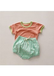 Summer Infant Baby Clothes for Boy Kids Tops T-shirt + Shorts Cotton Baby Girl Boys Costume for Baby Casual Outfits 0-3 Years