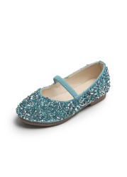 Fashion sequins leather girls princess shoes crystal dance children's shoes spring and autumn new soft sole baby boy kids shoes