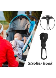 1/2pcs Baby Stroller Bag Hooks PU Leather Non-slip Hanger Wheelchair Organizer Bag Buckle Stroller Bag Hooks Baby Stroller Seat Accessories