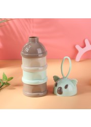 Bear Pattern Portable Baby Food Storag Slot Box Multigrain Cartoon Infant Milk Powder Tray Food Snack Container