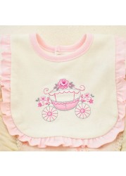 Embroidered Baby Bibs Saliva Towel Soft Infant Newborn Bandana Bib Double Layer Burp Cloths Reusable Feeding Scarf Baby Stuff