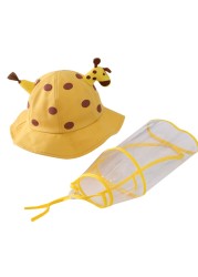 Children Anti-Spray Beanie Hat Fresh All-match Kawaii Sun Cap Removable Cap Anti Spittle Fisherman Hat New