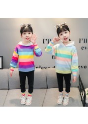 Toddler Girls Clothes Sets Kids 2022 Fashion Infant Spring Autumn 2pcs Cotton Outfits Striped Hoodie Tops+ Pants Baby Tracksuits