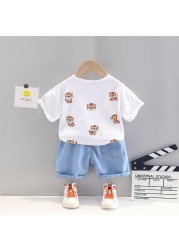 Baby Boys Baby Girls Clothes Cartoon Animal Outfits Cotton Infant Children Summer Dress Short Sleeve Costume Kids Outfits