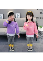 Baby Girls Clothes Sets Kids 2022 Fashion Infant Spring Autumn Cotton 2pcs Outfits Letter Sweatshirt+Pants Baby Tracksuit