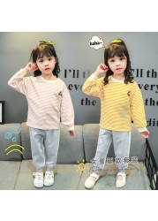 Baby Girls Clothes Sets Kids 2022 Fashion Infant Spring Autumn Cotton 2pcs Outfits Striped Sweatshirt+Pants Baby Tracksuit