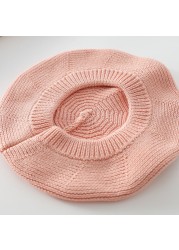 MILANCEL 2021 Autumn New Baby Hat Knitting Hats Cotton Girls Beanie Solid Cap Newbron Korean Girls Hat