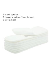 10pcs Nappy Insert 3 Layers Microfiber Diaper Insert 35x13.5cm Use Together With Pocket Cloth Diaper Washable Urine Pad