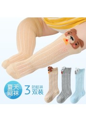 3 Pair Kids Socks Knee High Socks Baby Girls Boys Soft Cotton Children Socks Kids Knee High Cute Printing Toddler Newborn Socken